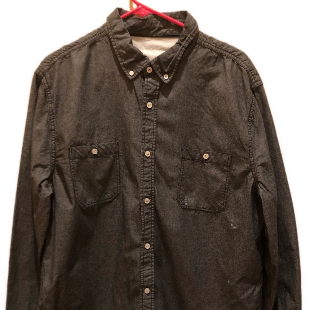 Aeropostale XL dark gray button front long sleeve